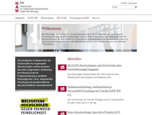 Tablet Screenshot of hochschulen-bw.de